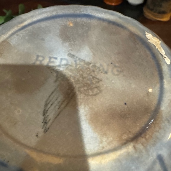 Vintage Red Wing Dutch Girl Blue Katrina 1940s Cookie Jar Hand Painted - Picture 9 of 11